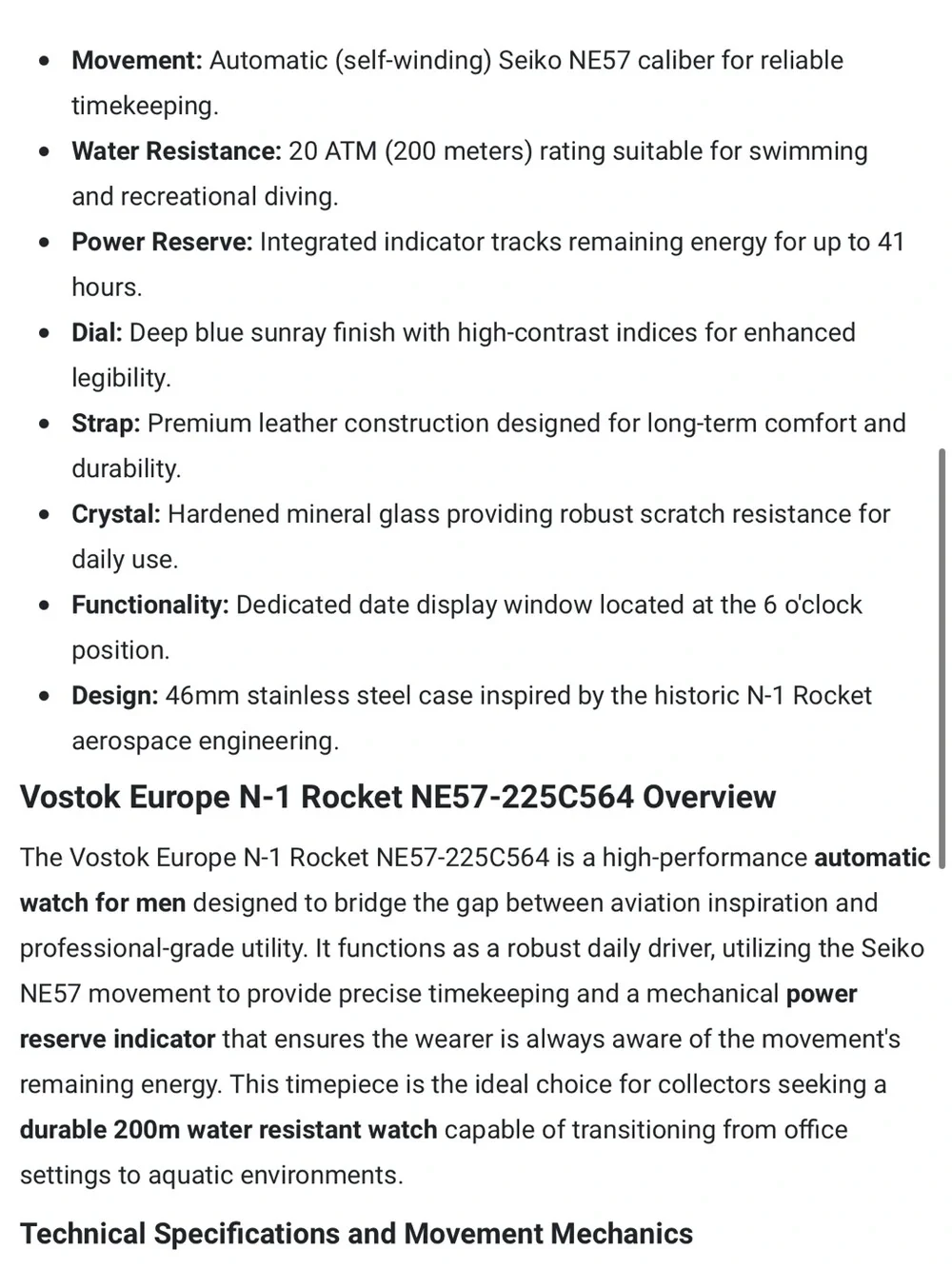 Men's Blue Diver Watch - Blue Strap